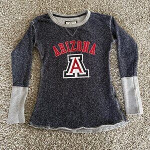 Arizona Wildcats Women’s Long Sleeve Thermal Tee – Small, Gray